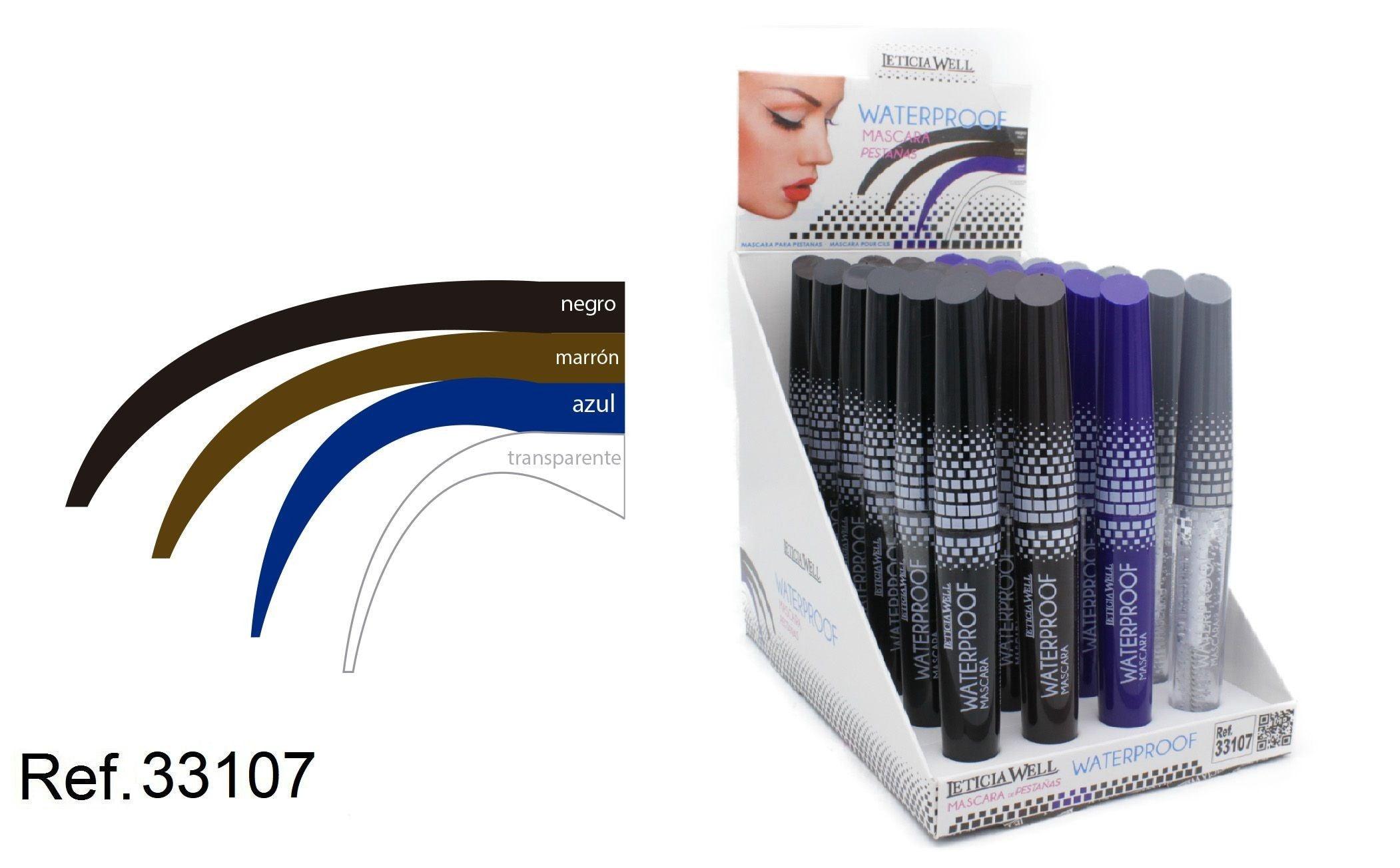 PACK DE 24 MASCARA WATERPROOF 4 COULEURS - LETICIA WELL - idc institute en gros