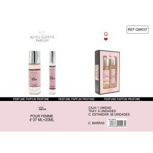 MON AMOUR SET EAU DE PARFUM DE 37 ML + 20 ML POUR FEMME REYES QUEENS -  idc institute en gros