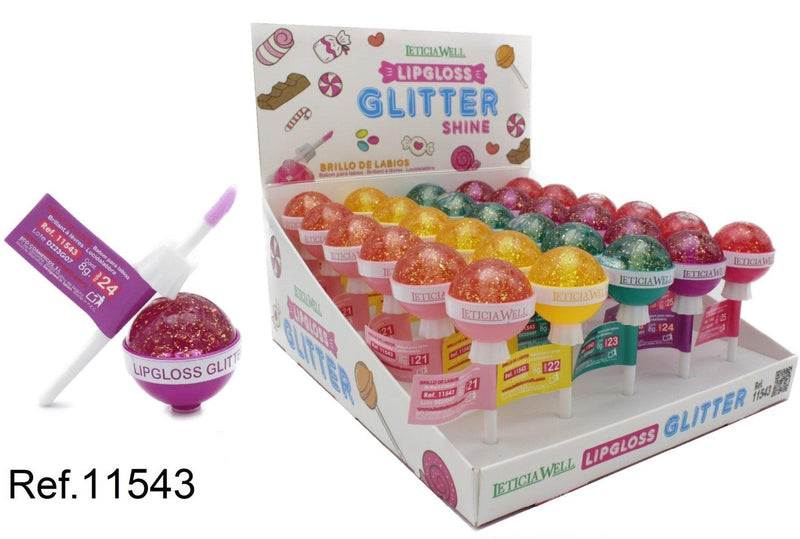 PACK DE 30 LIPGLOSS GLITTER SHINE - LETICIA WELL - idc institute en gros