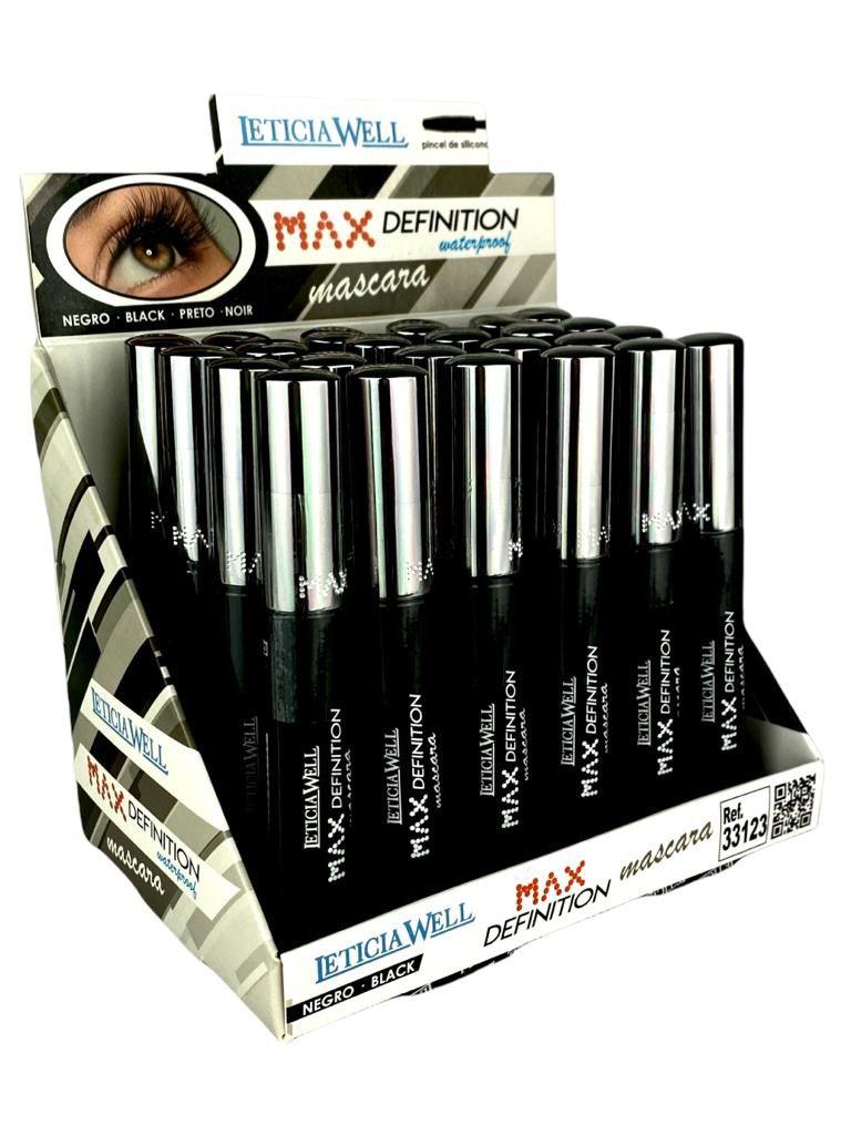 Pack de 24 MASCARA MAX DEFINITION "Black" - LETICIA WELL - idc institute en gros