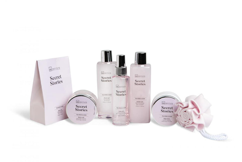 COFFRET SECRET STORIES VALISE DE MAIN "TeaRose & Sage" 7 PCS - IDC INSTITUTE - idc institute en gros