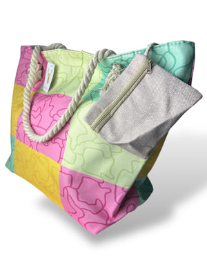 Grand Sac De Plage Multicouleur modèle 1 -  idc institute en gros