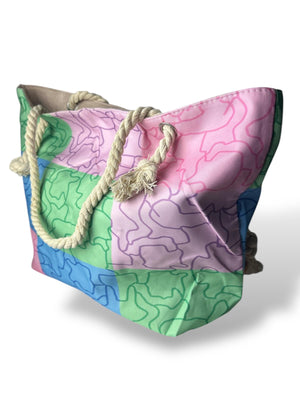 Grand Sac De Plage Multicouleur modèle 6 -  idc institute en gros