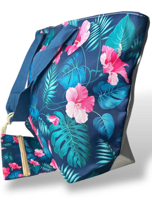 Grand Sac De Plage "DESIG" Sauvage Bleu -  idc institute en gros