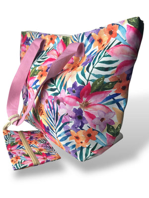 Grand Sac De Plage "DESIG" Sauvage ROSE -  idc institute en gros