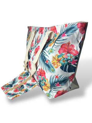 Grand Sac De Plage "DESIG" Sauvage Blanc -  idc institute en gros