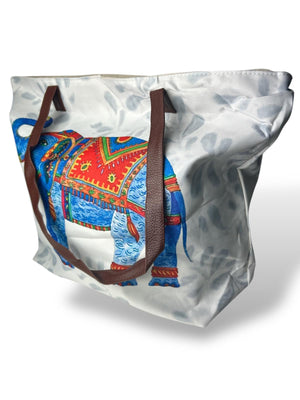 Grand Sac De Plage "YING YANG" motif elephant -  idc institute en gros