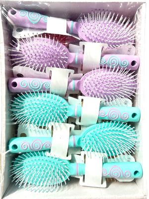 PACK DE 12 BROSSES Á CHEVEUX "SPIRAL" PASTEL -  BF BEAUTÉ -  idc institute en gros