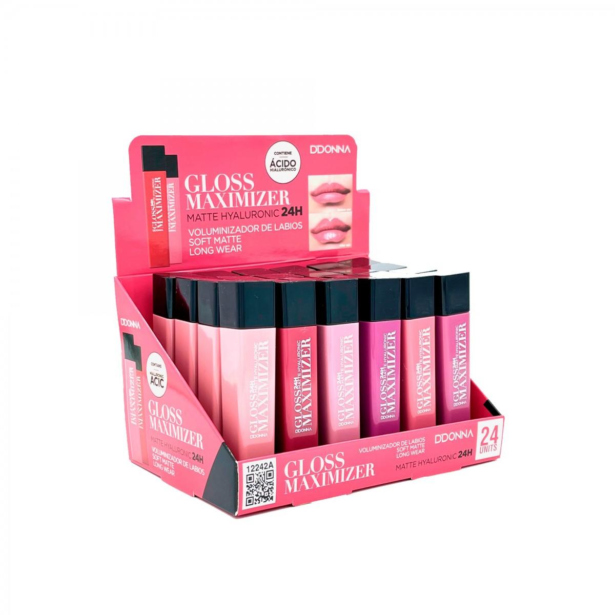 Présentoir de 24 Rouge à Levres "MAXIMIZER" Volume marque D'Donna - idc institute en gros