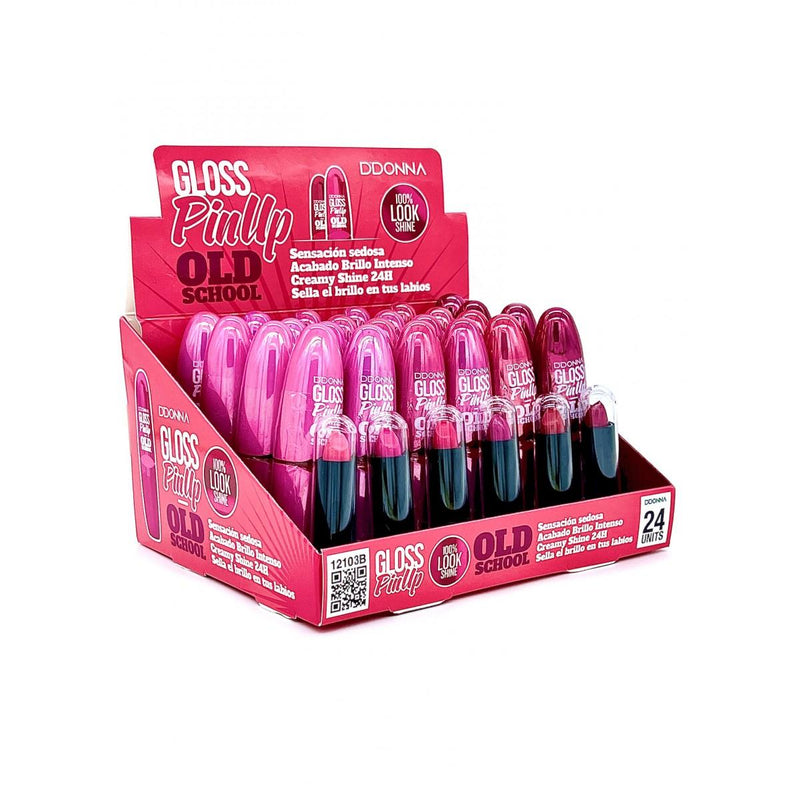 PACK DE 24 ROUGE A LÈVRES OLD SCHOOL "Creamy shine 24h" - D'DONNA - idc institute en gros