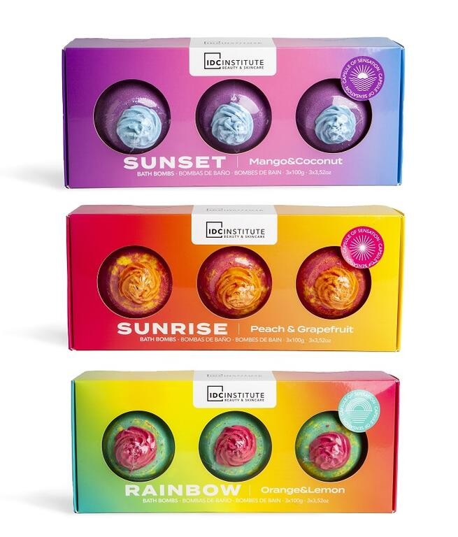 LOT DE 3 COCKTAIL TRIO BOMBES DE BAIN 100g - IDC INSTITUTE