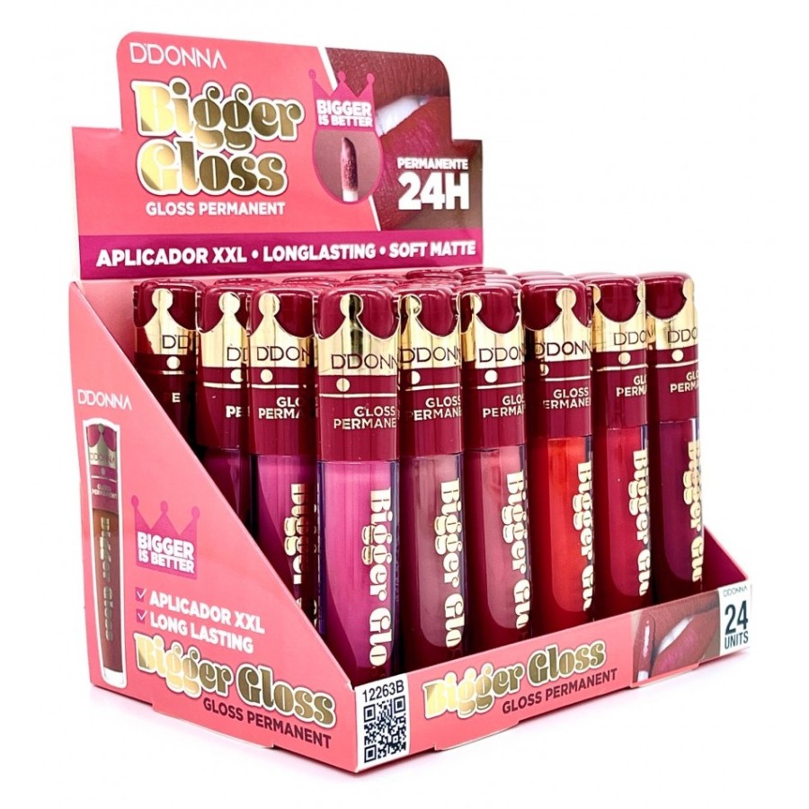 PACK DE 24 LIPGLOSS BIGGER 24H. (0.75€ / UN.) - D'DONNA -  idc institute en gros