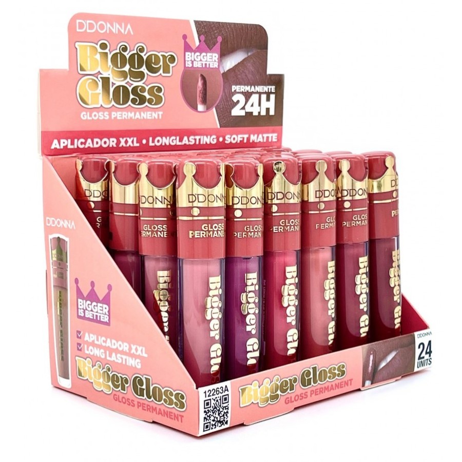 PACK DE 24 LIPGLOSS BIGGER 24H. (0.75€ / UN.) - D'DONNA -  idc institute en gros