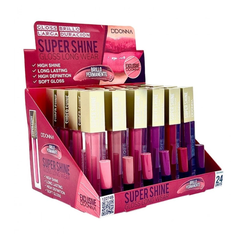 PACK DE 24 LIPGLOSS HIGH SHINE LONG LASTING(0.79€ / UN.) - D'DONNA -  idc institute en gros