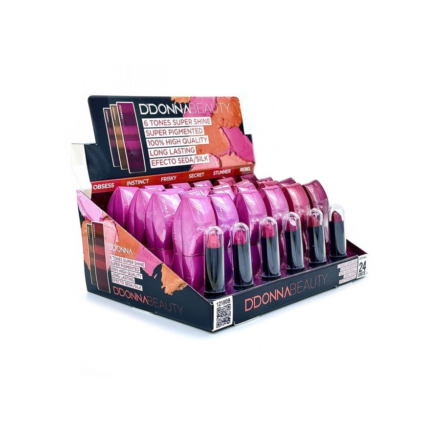 PACK DE 24 LIPSTICK BEAUTY SHINE (0.70€ / UN.) - D'DONNA -  idc institute en gros