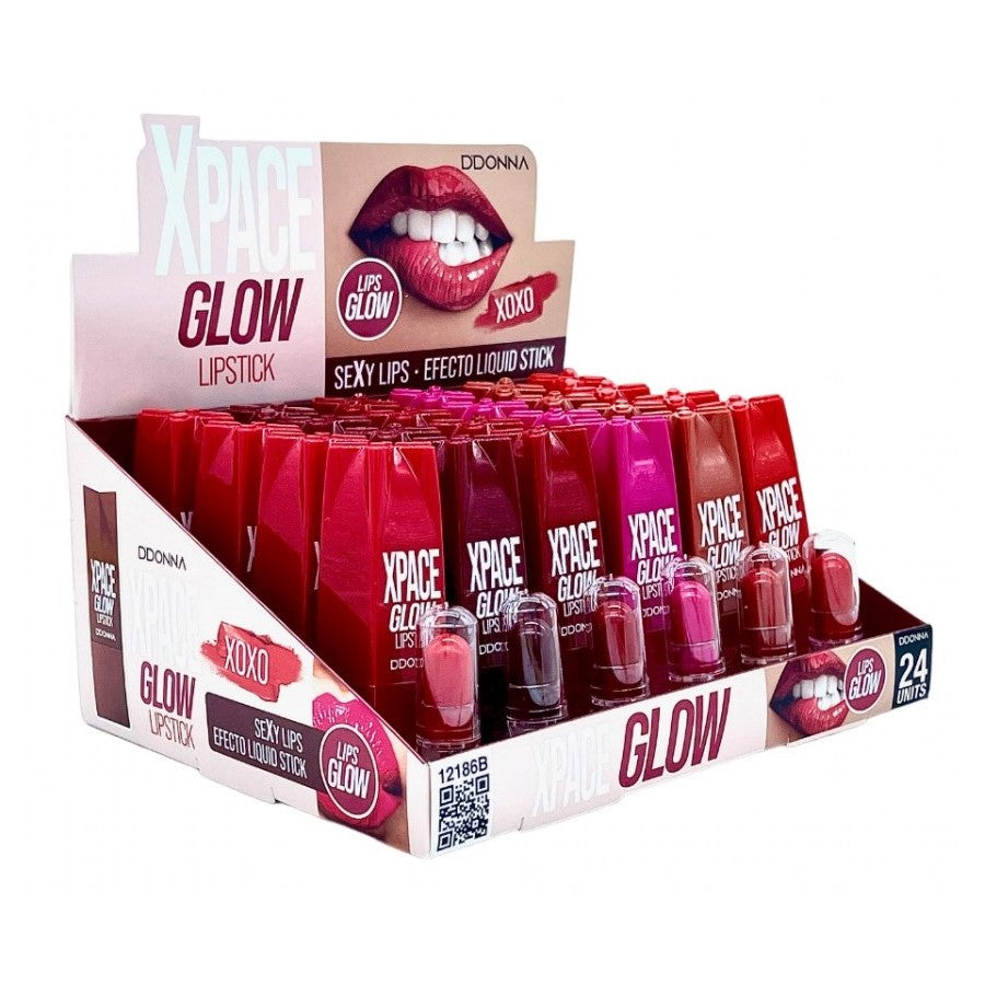 PACK DE 24 LIPSTICK XPACE GLOW (0.75€ / UN.) - D'DONNA -  idc institute en gros