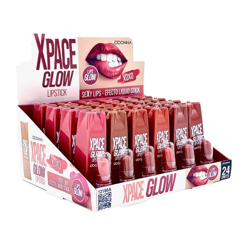 PACK DE 24 LIPSTICK XPACE GLOW (0.75€ / UN.) - D'DONNA -  idc institute en gros