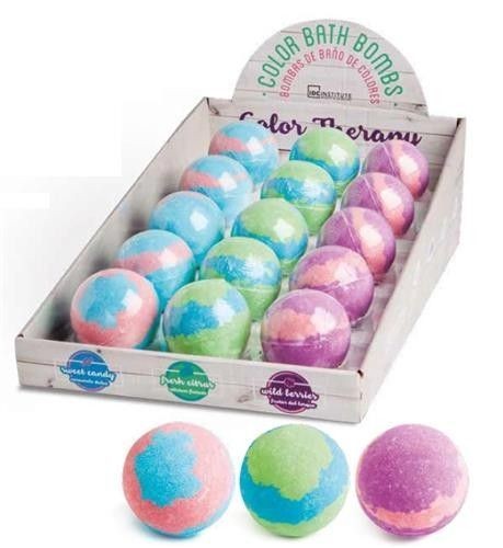 LOT DE 16 BOULE DE BAIN EFERVESSANTES MULTICOULEUR IDC INSTITUTE