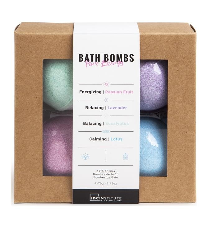 LOT DE 4 BOMBES DE BAIN "PURE ENERGY" - IDC INSTITUTE