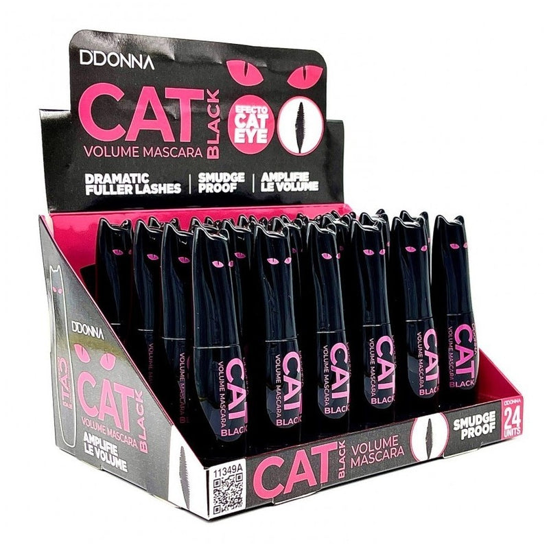 PACK DE 24 MASCARA CAT BLACK VOLUME WATERPROOF (0.82€ / UN.) - D'DONNA -  idc institute en gros