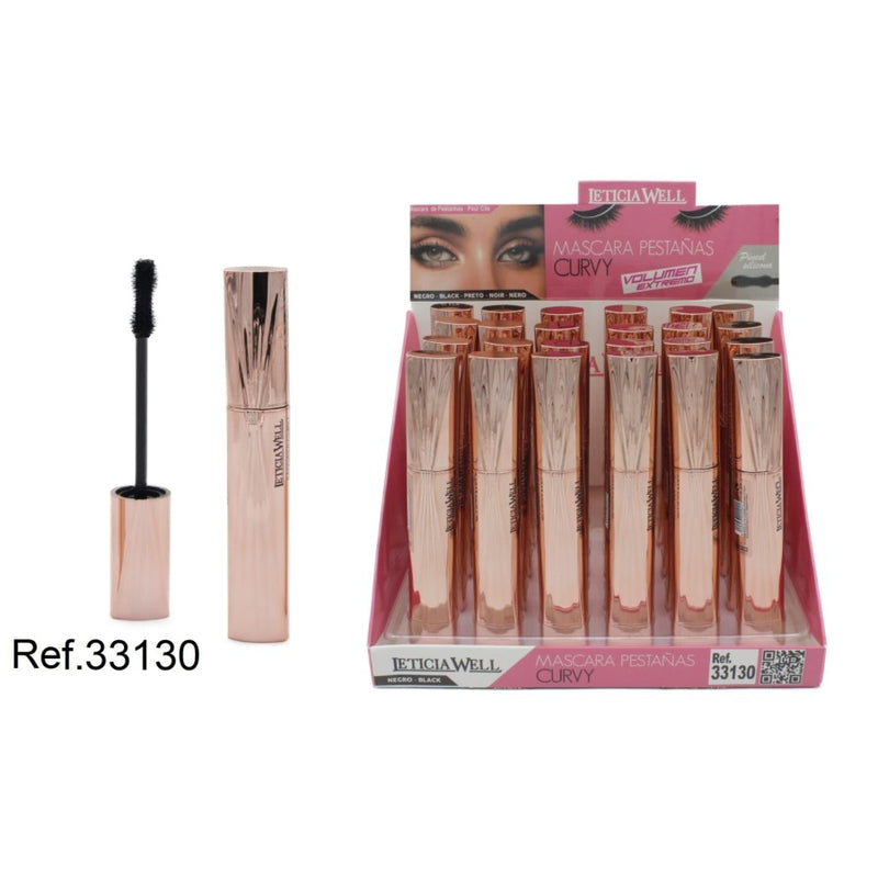 PACK DE 24 MASCARA CURVY VOLUME EXTREM (0.87€ / UN.) - LETICIA WELL -  idc institute en gros