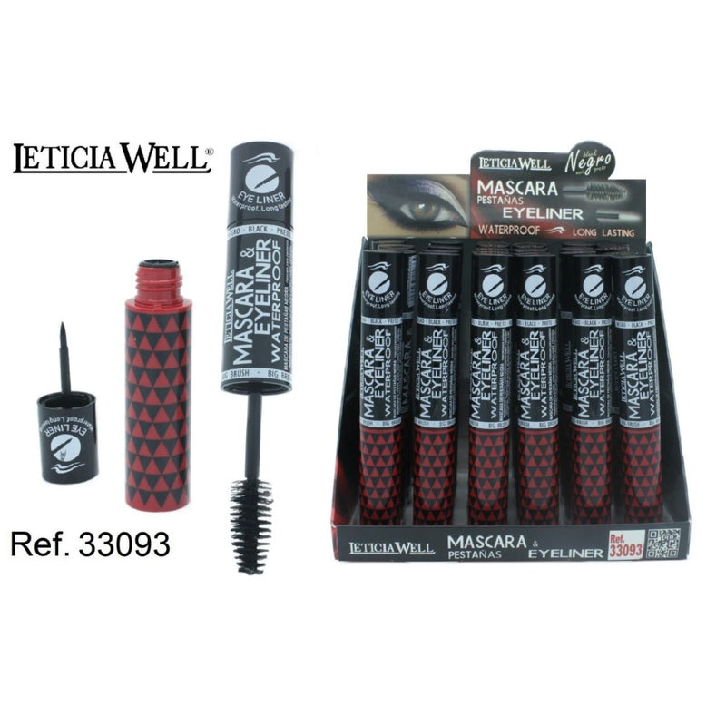 PACK DE 24 MASCARA + EYELINER NOIR LONG LASTING (0.98 / UN.) - LETICIA WELL -  idc institute en gros