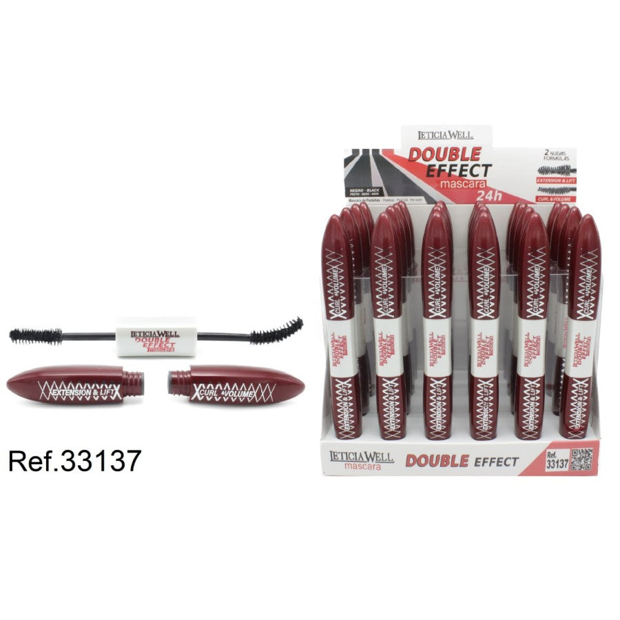 PACK DE 24 MASCARA DOUBLE EFFECT 24H.(0.99€ / UN.) - LETICIA WELL -  idc institute en gros