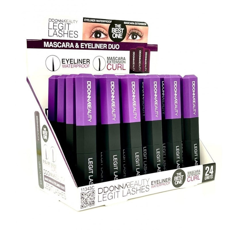 PACK DE 24 MASCARA & EYELINER LEGIT-LASHES (0.95€ / UN.) - D'DONNA -  idc institute en gros
