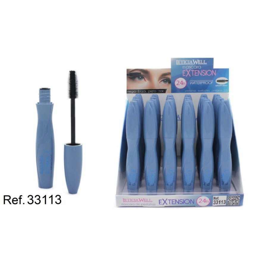 PACK DE 24 MASCARA NOIR EXTENSION 24H.(0,82€ / UN.) - LETICIA WELL -  idc institute en gros