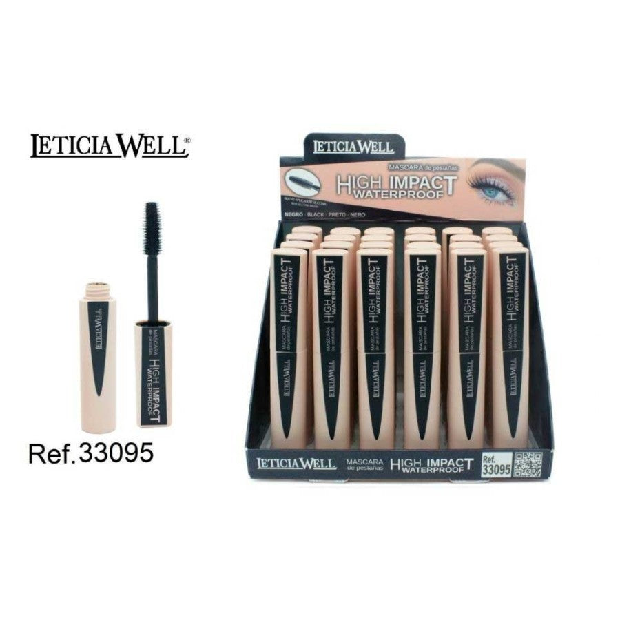 PACK DE 24 MASCARA NOIR HIGH IMPACT (0.85 UNIUTE) - LETICIA WELL -  idc institute en gros