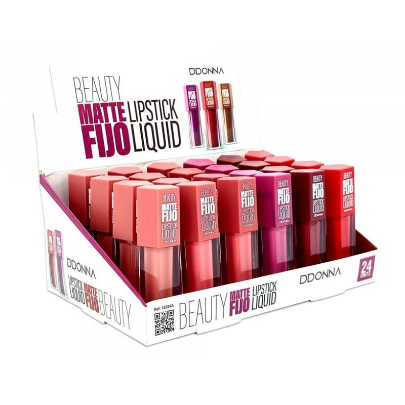 PACK DE 24 ROUGE À LEVRES LIQUID BEAUTY MATTE(0.65€ / UN.) - D'DONNA -  idc institute en gros