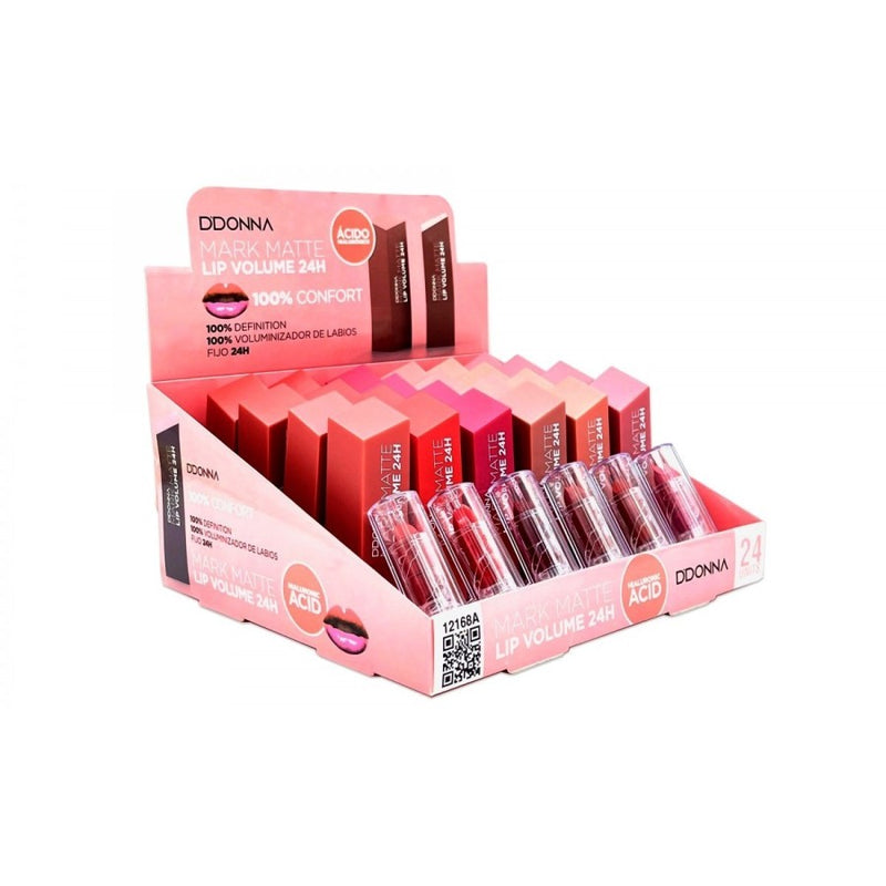 PACK DE 24 ROUGE À LÈVRES VOLUME (0.92€ / UN.) - D'DONNA -  idc institute en gros
