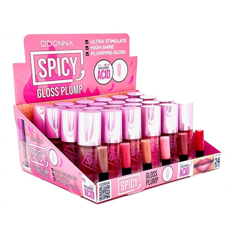 PACK DE 24 SPICY GLOSS PLUMP (0.95€ / UN.) - D'DONNA -  idc institute en gros