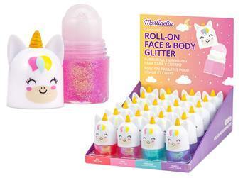 24 Baume à lévres ROLL-ON FACE & BODY GLITTER 16G - MARTINELIA -  idc institute en gros