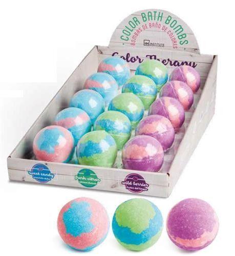LOT DE 15 BOULES DE BAIN EFERVESSANTES MULTICOULEUR IDC INSTITUTE -  idc institute en gros