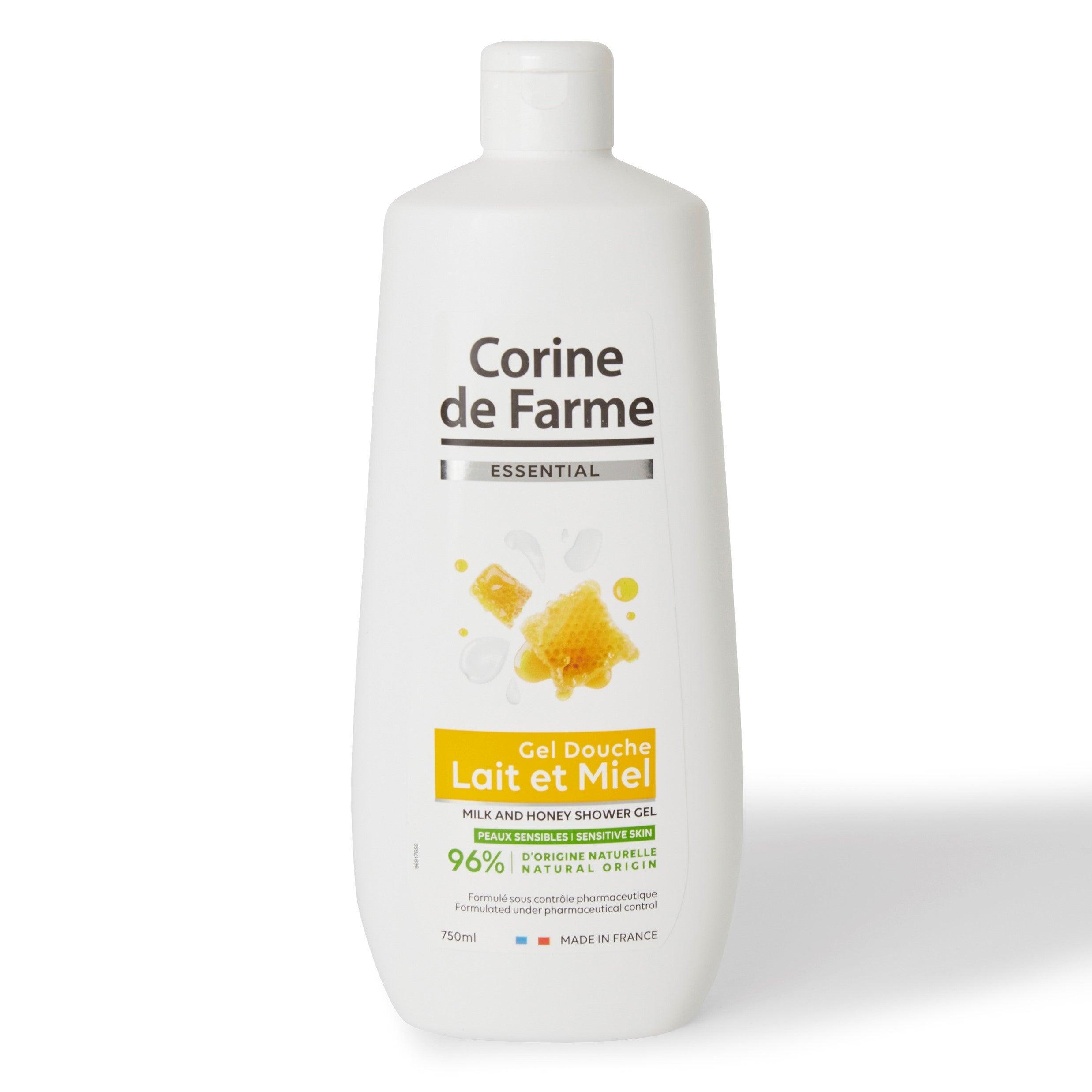 Gel de douche Essential "Lait et miel" Ph neutre - Corine de farme - idc institute en gros