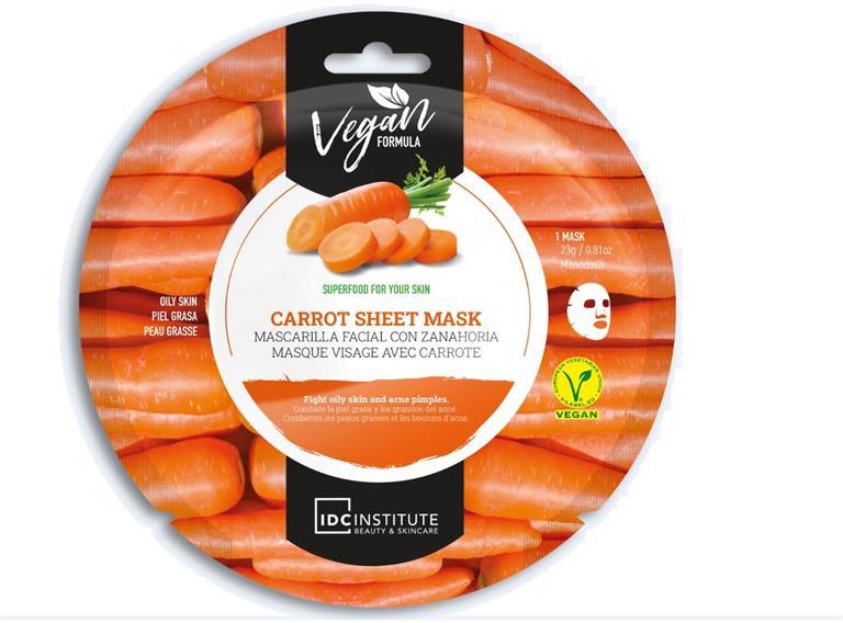 LOT DE 12 Masques Visage avec carotte ( 0,90€ unité) - IDC Institute - idc institute en gros