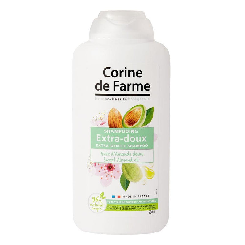 Shampooing EXTRA-DOUX avec Huile d'Amande 500 ML - Corine De Farme - idc institute en gros