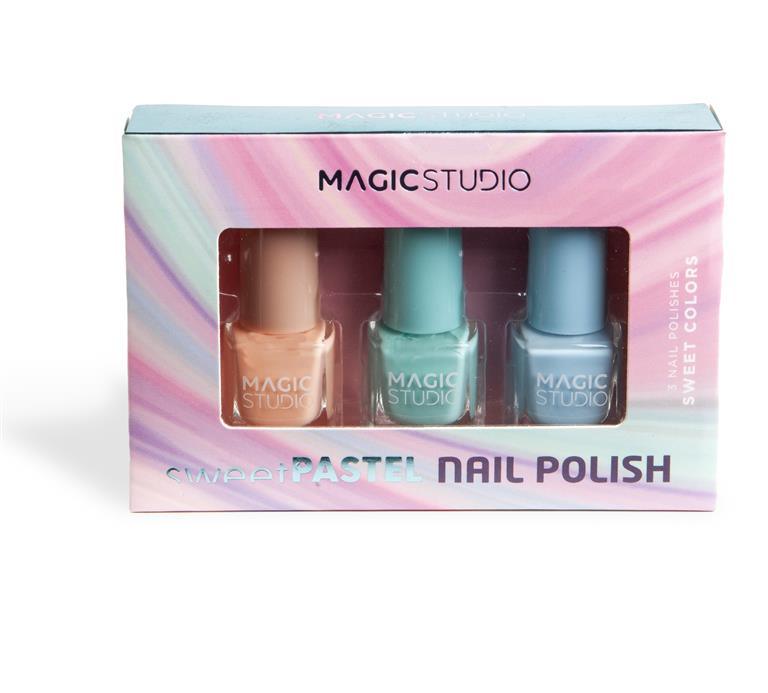 LOT DE 3 VERNIS À ONGLES " Sweet Pastel" - MAGIC STUDIO - idc institute en gros
