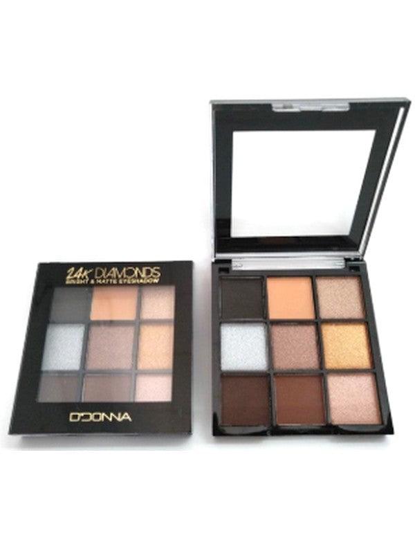 PACK DE 12 OMBRE A PAUPIERES 9 COULEURS " Diamonds 24k" - DDONNA - idc institute en gros