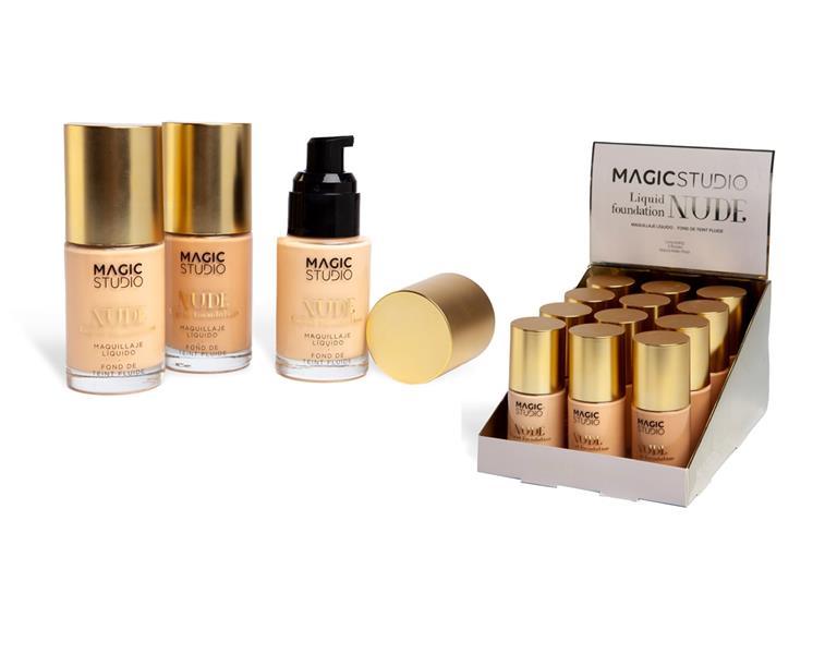 PACK DE 12 MAQUILLAGE LIQUIDE NUDE "Fond de teint fluide" - MAGIC STUDIO - idc institute en gros