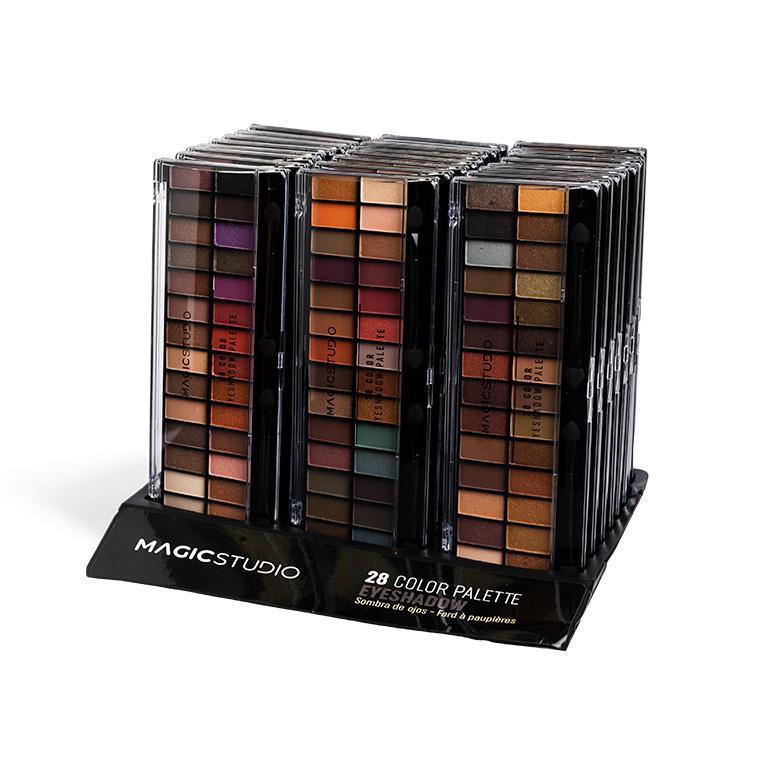 PACK DE 24 EYESHADOW PALETTE 28 COLORS "Perfect Colors" - MAGICSTUDIO - idc institute en gros