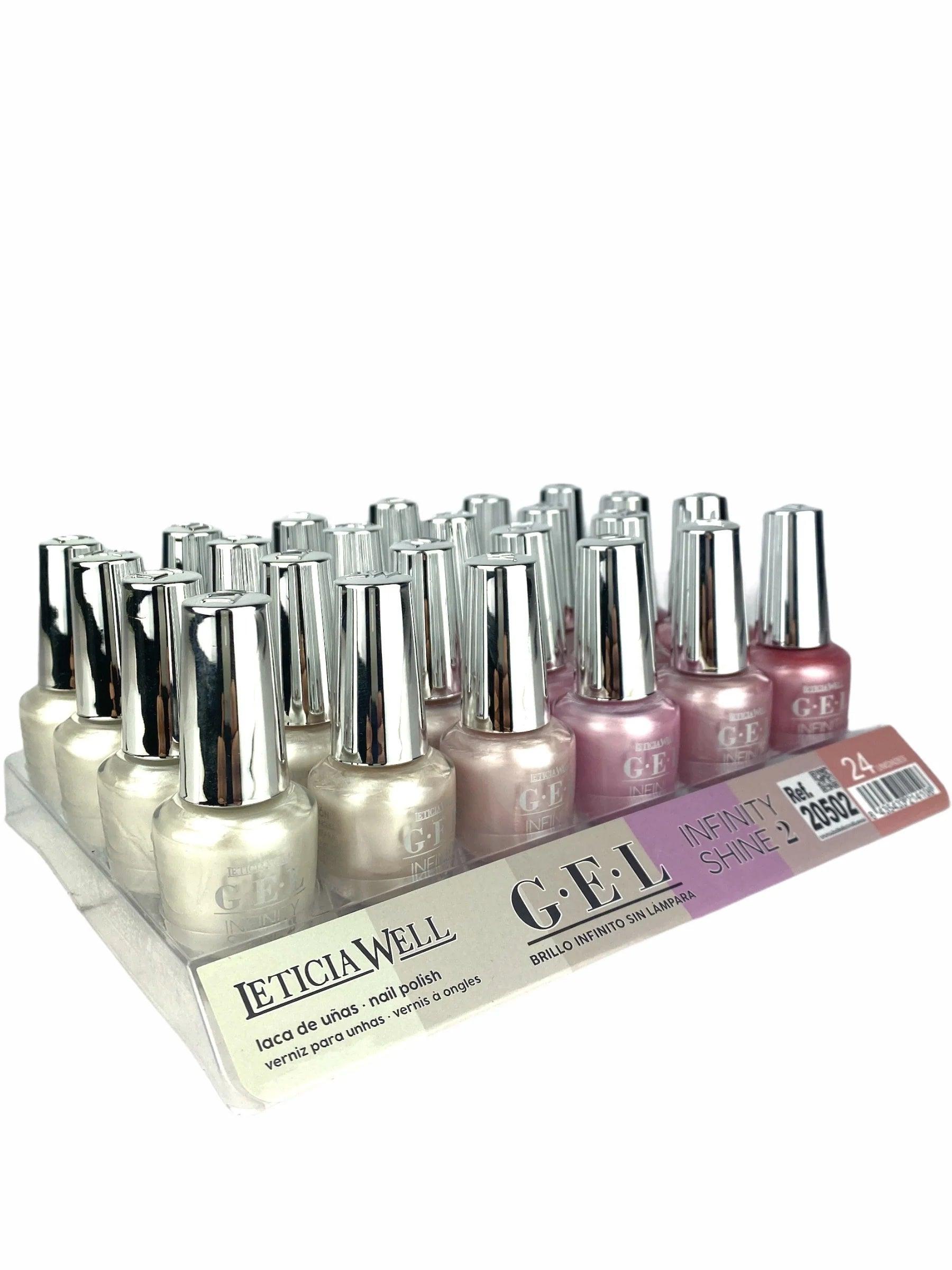PACK DE 24 VERNIS A ONGLES G·E·L "Infinity Shine2" - LETICIA WELL - idc institute en gros