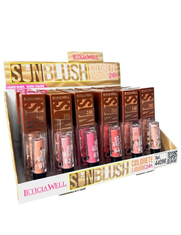 Grossiste beauté France – PACK 24 BLUSH "SUN" AVEC APLICATEUR 24H - LETICIA WELL – EASY PARIS