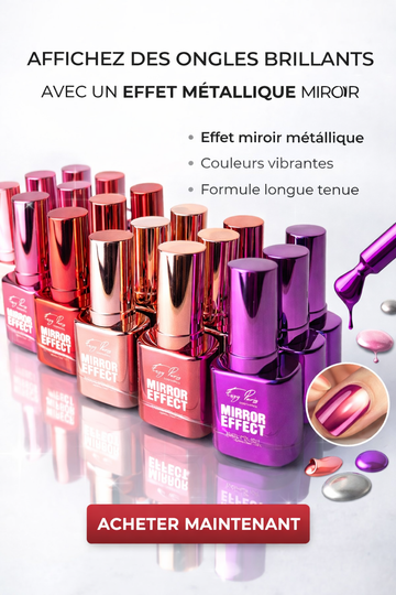 Grossiste beauté France – Pack de 24 Vernis à ongles "Effet mirroir" 7 JOURS Nº2 - Easy Paris – EASY PARIS
