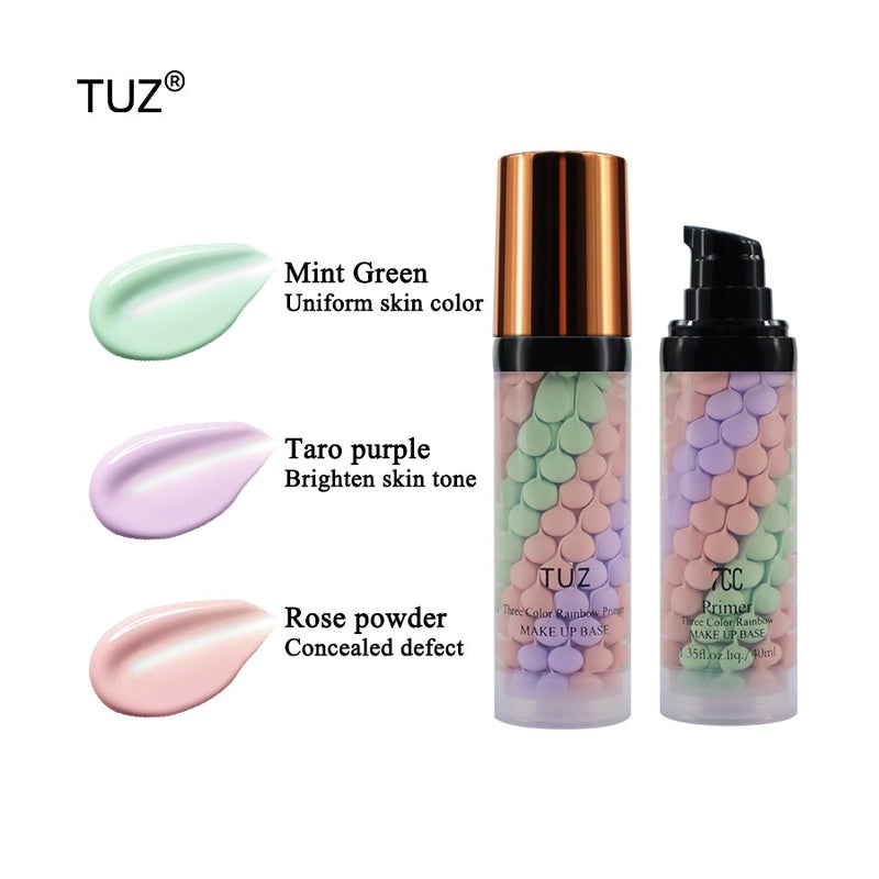 BASE DE MAQUILLAGE ARC-EN-CIEL 3 COULEURS 40ML - TUZ -  idc institute en gros