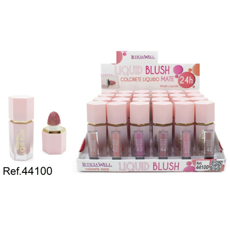 PACK DE 24 BLUSH LIQUIDE MATTE 24H. (1,35€ / UN.) - LETICIA WELL -  idc institute en gros