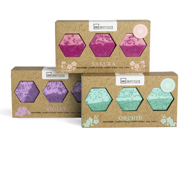 LOT DE 3 COCKTAIL TRIO "TABLET"  FLORAL BOMBES 100g - IDC INSTITUTE -  idc institute en gros
