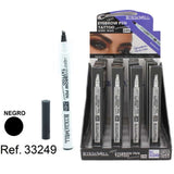PACK DE 16 CRAYON À SOURCILS NOIR 24H. AVEC BROSSE (1,09 € / UN.)- LETICIA WELL