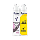 LOT DE 2 DÉODORANT SPRAY INVISIBLE 48H - REXONA -  idc institute en gros
